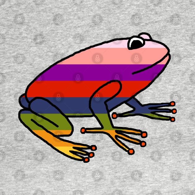 Cute Rainbow Frog by ellenhenryart